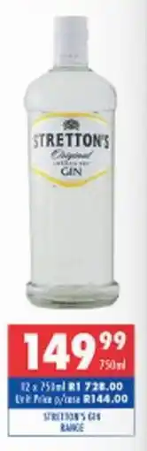 Ultra Liquors Stretton's gin range offer