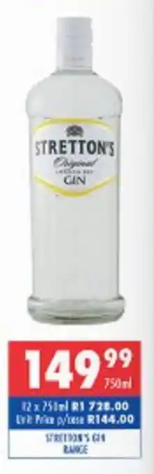 Ultra Liquors Stretton's gin range offer