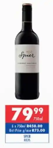Ultra Liquors Spier reds offer