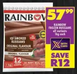 Shoprite Rainbow frozen russians offer
