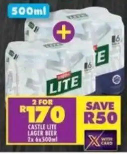 Shoprite Castle lite lager beer offer