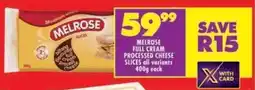 Shoprite Melrose full cream processed cheese slices all variants offer