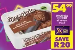 Shoprite Spoonfulls ice cream all variants offer