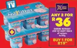 Shoprite Danone nutriday low fat dairy snack offer