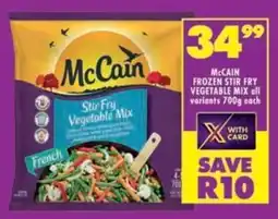 Shoprite Mccain frozen stir fry vegetable mix all variants offer