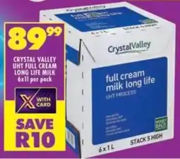 Shoprite Crystal valley uht full cream long life milk offer
