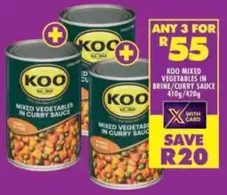 Shoprite koo mixed vegetables in brine/ curry sauce offer
