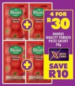 Shoprite Rhodes quality tomato paste sachet offer