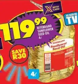 Shoprite Ritebrand sunflower seed oil offer