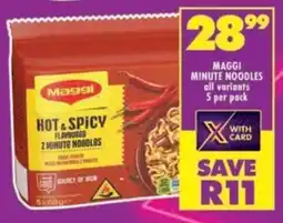 Shoprite Maggi minute noodles all variants offer