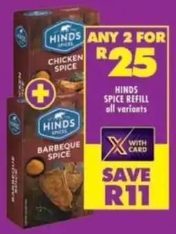 Shoprite Hinds spice refill all variants offer