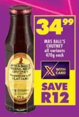Shoprite Mrs ball's chutney all variants offer