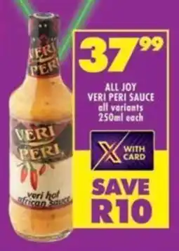 Shoprite All joy veri peri sauce all variants offer