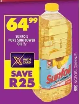Shoprite Sunfoil pure sunflower oil offer