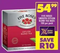 Shoprite Five roses smooth ceylon blend tea bags offer