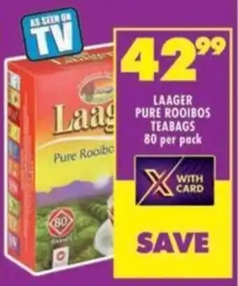 Shoprite Laager pure rooibos teabags offer