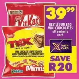 Shoprite Nestle fun bag mini chocolates all variants offer