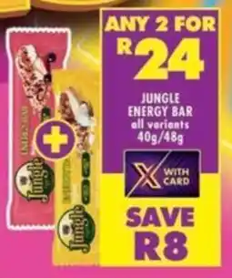 Shoprite Jungle energy bar all variants offer