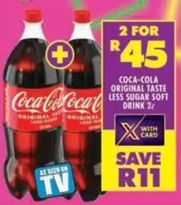 Shoprite Coca-cola original taste less sugar soft drink offer