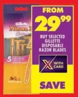 Shoprite Gillette disposable razor blades offer
