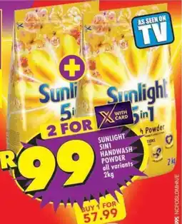 Shoprite Sunlight 5in1 handwash powder all variants offer