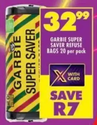 Shoprite Garbie super saver refuse bags offer