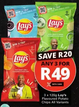 Checkers Lay's Flavoured Potato Chips All Variants offer
