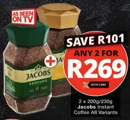 Checkers Jacobs Instant Coffee All Variants offer