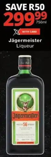 Checkers Jägermeister Liqueur offer