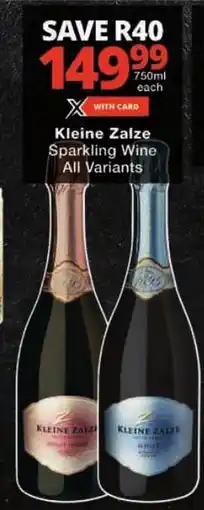 Checkers Kleine Zalze Sparkling Wine All Variants offer