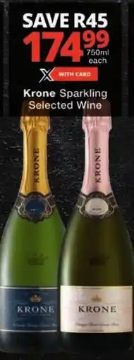 Checkers Krone Sparkling Selected Wine offer