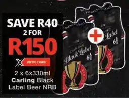 Checkers Carling Black Label Beer NRB offer