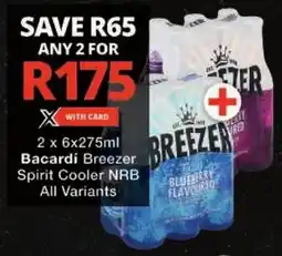 Checkers Bacardi Breezer Spirit Cooler NRB All Variants offer