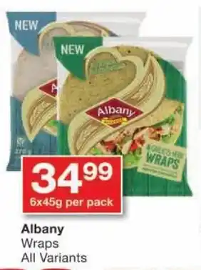 Checkers Albany Wraps All Variants offer