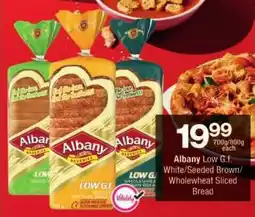 Checkers Albany Low G.I. White/ Seeded Brown/ Wholewheat Sliced Bread offer