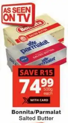 Checkers Bonnita/ Parmalat Salted Butter offer