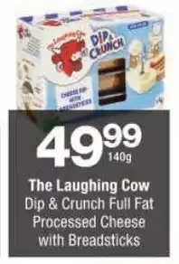 Checkers The Laughing Cow Dip & Crunch Full Fat Processed Cheese with Breadsticks offer