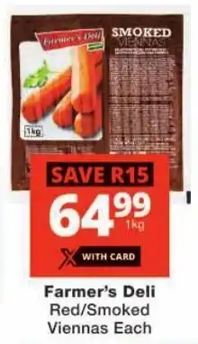 Checkers Farmer's Deli Red/ Smoked Viennas offer