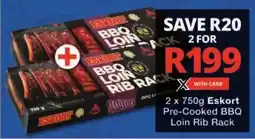 Checkers Eskort Pre-Cooked BBQ Loin Rib Rack offer
