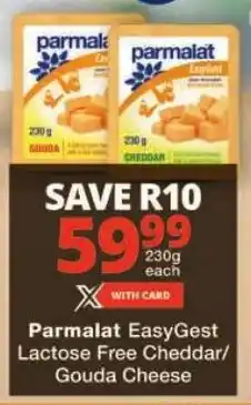 Checkers Parmalat EasyGest Lactose Free Cheddar/ Gouda Cheese offer