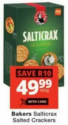 Checkers Bakers Salticrax Salted Crackers offer