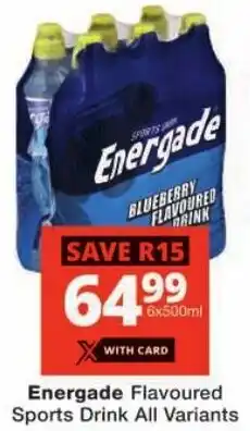 Checkers Energade Flavoured Sports Drink All Variants offer