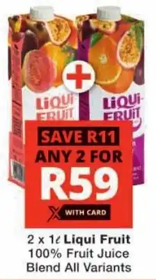 Checkers Liqui Fruit 100% Fruit Juice Blend All Variants offer