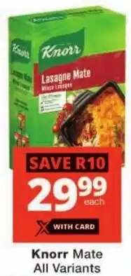 Checkers Knorr Mate All Variants offer
