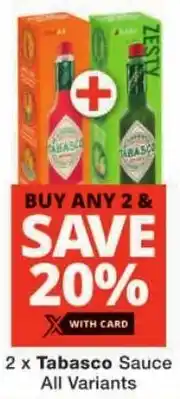 Checkers Tabasco Sauce All Variants offer
