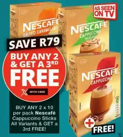 Checkers Nescafé Cappuccino Sticks All Variants offer