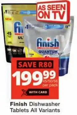 Checkers Finish Dishwasher Tablets All Variants offer