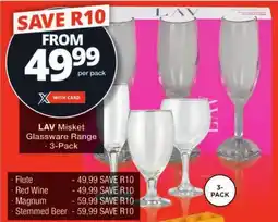 Checkers LAV Misket Glassware Range offer