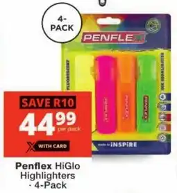 Checkers Penflex HiGlo Highlighters offer