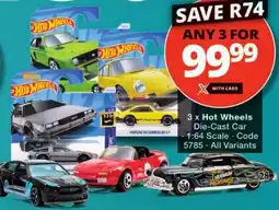 Checkers Hot Wheels Die-Cast Car offer